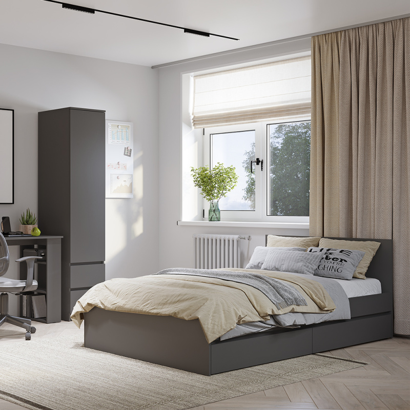Симпл кровать 1,4 КР-12 графит